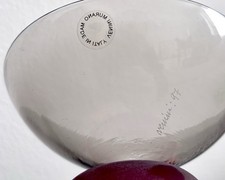 VASO VENINI - Vaso in vetro di Murano firmato 1997, design italiano rosso