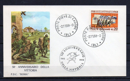 Fdc roma 1968 - 50°, ann.della