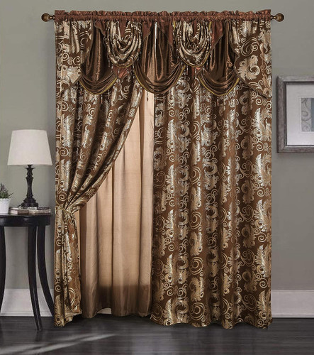 Cortinas para sala marrón - cortinas,