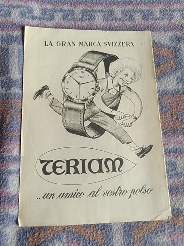 Pubblicità orologi teriam - pubblicità,