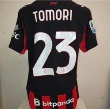 Maglia Milan Tomori match Worn Shirt Indossata vs Monza Serie A 24-25 Dirty COA