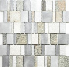 Mosaico Quarzite/Alluminio Mix