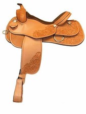 Sella da 15" 16" 17" Western Barrel Pleasure Trail Co Reining Saddle di...