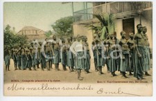 1908 CONGO BELGE BOMA Groupe de prisonniers à la chaine *Carte postale colonial