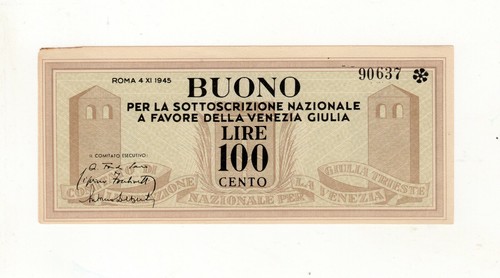 100 lire buono sottoscrizione - 100,