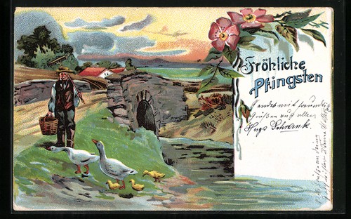 Cartolina allegra pentecoste - cartolina,