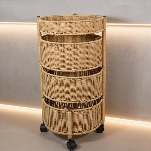 Carrello vimini con ruote - vimini,