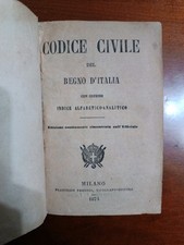 Codice Civile del Regno D'Italia - 1874 Pagnoni, Milano