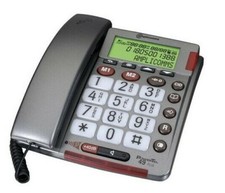 Telefono Fisso da Casa, Tasti Grandi per Persone Anziane Amplicomms PowerTel 49 