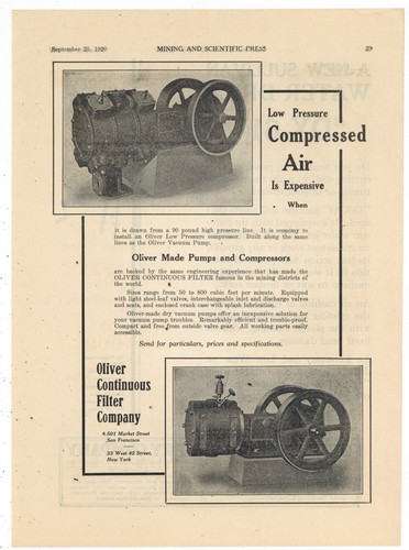 Filtro continuo oliver 1920 - oliver,