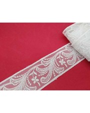 Pizzo Tulle Bianco Ricamo