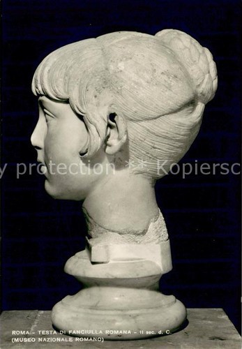 Sculture testa fanciulla - testa, di