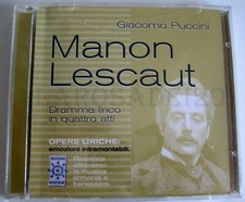 Opere Liriche - Giacomo Puccini - Manon Lescaut - CD Audio solo atto 1 - Nuovo