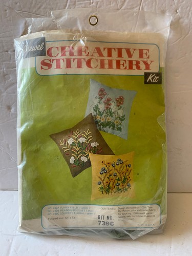 Kit cuscino ricamo crewel