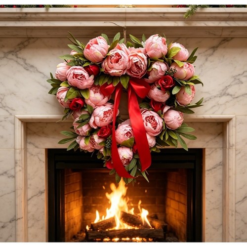 Ghirlanda peonia artificiale - ghirlanda,