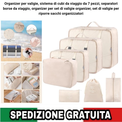 Set organizer valigie pezzi - set, 7