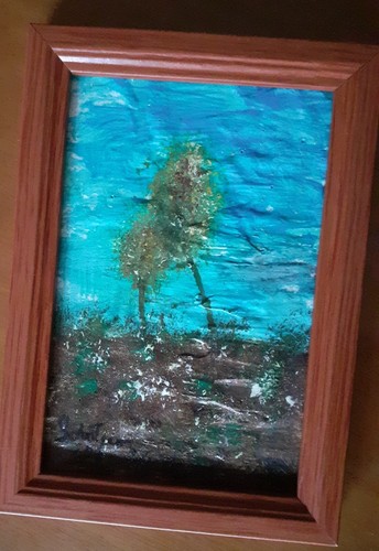 Dipinto alberi innamorati con - alberi,