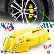 2 Cover COPRI PINZE Freni Gialle Universali Auto Sport Tuning 28CM in ALLUMINIO