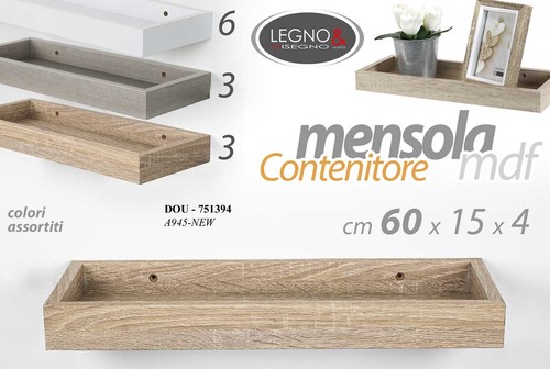Mensola parete contenitore - mensola, da