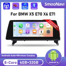 Autoradio 10,25" Carplay GPS Navi DAB WIFI BT Linkup per BMW X5 E70 X6 E71 CCC