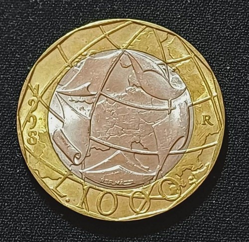 Moneta 1000 lire italia1998 - moneta,