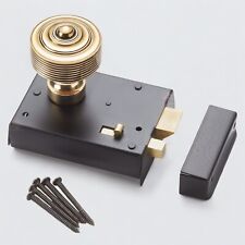 Set pomelli pomelli per porta in ottone invecchiato canna serratura cerchio ottone nero