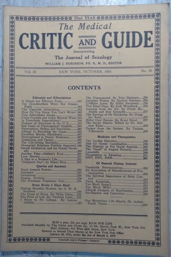Oct 1934 medical critic and - medical,