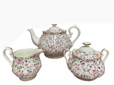 Royal Albert Rose Confetti (prezzo consigliato 240 €) SET 3 pezzi teiera zuccheriera lattiera