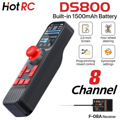 Hotrc ds800 8ch radio - hotrc, 2.4g