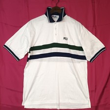VINTAGE POLO FILA TENNIS STYLE TG 52 54 DA COLLEZIONE BORG STYLE LOGO USA L