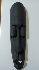 Maschera Africana In Legno Intagliato Tribale Etnica Africa Alta Cm50 Larga Cm13