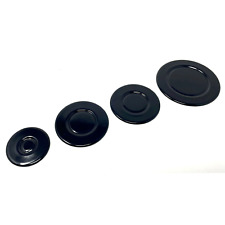 Kit 4 piattelli spartifiamma 4 fuochi neri lucidi cucina gas  De'Longhi