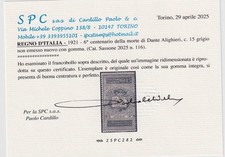 Dante 15 centesimi, Sassone 116A, MNH**, centraggio ottimale!, certificato!