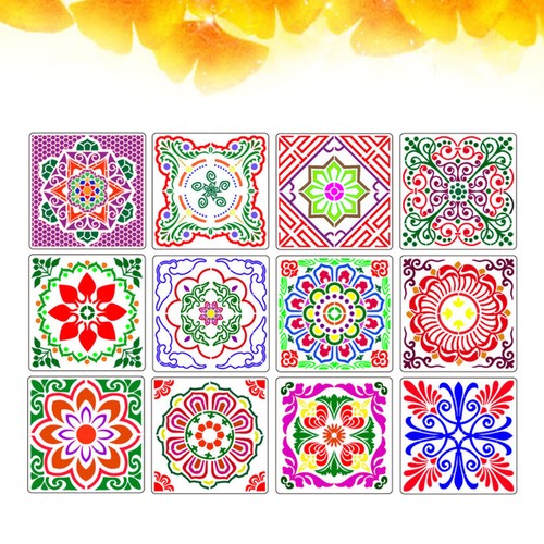 Pezzi stencil parete - da,