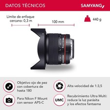 Samyang f1121903101 objetivo - samyang,