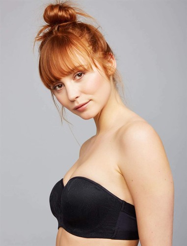 Reggiseno nero senza spalline