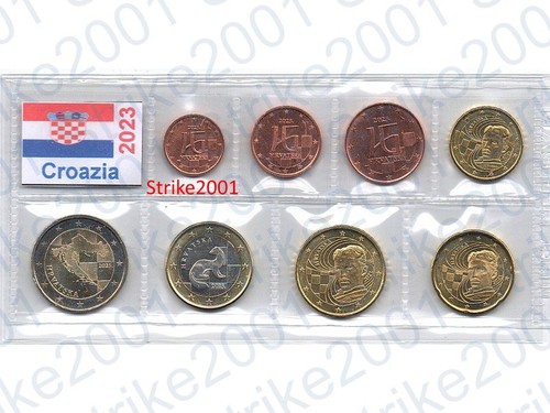 Euro croazia 2023 8 monete - euro,