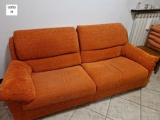 Divano-letto a 2-3 posti in tessuto arancione