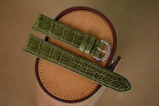 Cinturino Vacheron Constantin verde chiaro fatto a mano taglia 20 (può cambiare misura lunghezza)