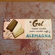 Rara Insegna Tabella Gelati