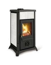 LA NORDICA GEMMA 5.0 MAIOLICA 7111621 STUFA A LEGNA 7kW CERAMICA BIANCA A+