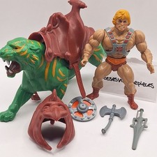Vtg 1980s HE-MAN & BATTLE CAT