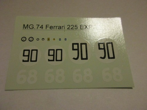 Decal ferrari 225 export - decal,