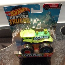 Loco Punk Hot WHEELS Monster Truck Ammortizzatori Neon 2/7 Auto Schiacciabile 13/75