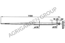 Forca a punta conica 36x1100