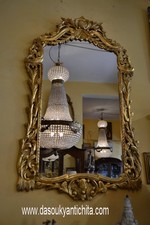 Specchiera dorata stile