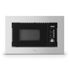 Klarstein Verosteel Forno a Microonde da Incasso 700 W con Grill 800 W 60 cm 20 L Acciaio Inox