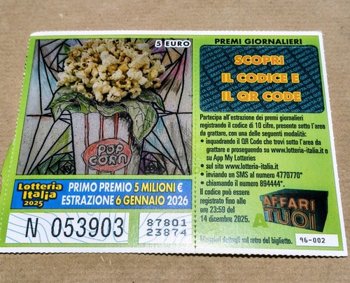 Biglietto lotteria italia - biglietto,