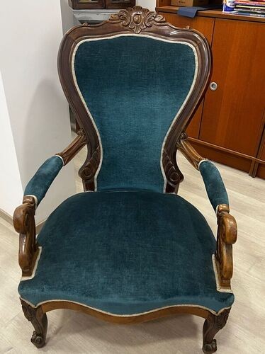 Coppia poltrone stile luigi - coppia,