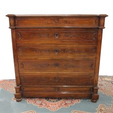 Antico Como Cassettone Cassettiera in legno di noce epoca 800 mobile 4 cassetti